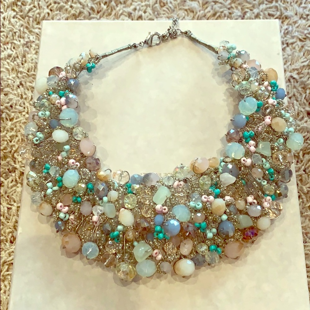 Multi-beaded statement necklace